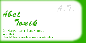 abel tomik business card